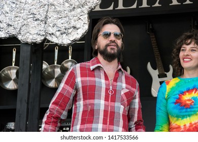 NAPA, CA - MAY 25, 2019: Amirah Kassem, Aaron Sanchez, Juanes At The Culinary Stage At BottleRock Napa Valley In Napa, CA