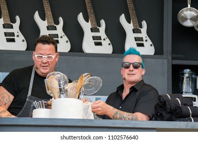 NAPA, CA - MAY 26, 2018: Graham Elliot, Tre Cool, And The Alive At BottleRock Napa Valley In Napa, CA 