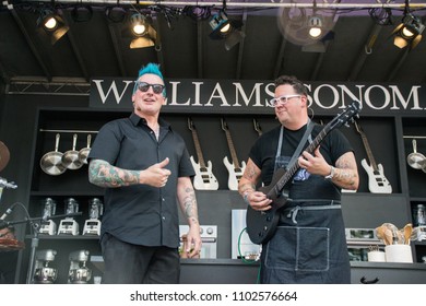 NAPA, CA - MAY 26, 2018: Graham Elliot, Tre Cool, And The Alive At BottleRock Napa Valley In Napa, CA 