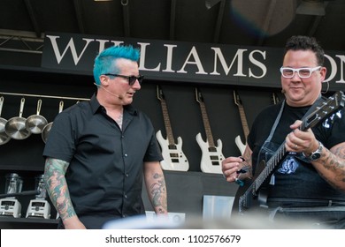 NAPA, CA - MAY 26, 2018: Graham Elliot, Tre Cool, And The Alive At BottleRock Napa Valley In Napa, CA 