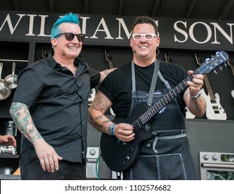 NAPA, CA - MAY 26, 2018: Graham Elliot, Tre Cool, And The Alive At BottleRock Napa Valley In Napa, CA 