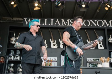 NAPA, CA - MAY 26, 2018: Graham Elliot, Tre Cool, And The Alive At BottleRock Napa Valley In Napa, CA 