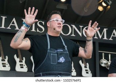 NAPA, CA - MAY 26, 2018: Graham Elliot, Tre Cool, And The Alive At BottleRock Napa Valley In Napa, CA 