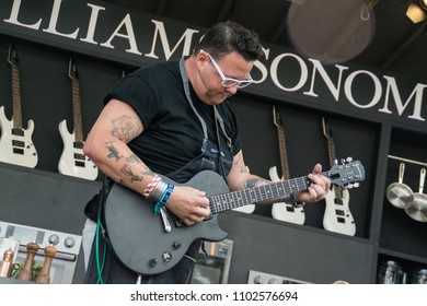 NAPA, CA - MAY 26, 2018: Graham Elliot, Tre Cool, And The Alive At BottleRock Napa Valley In Napa, CA 