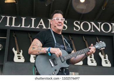 NAPA, CA - MAY 26, 2018: Graham Elliot, Tre Cool, And The Alive At BottleRock Napa Valley In Napa, CA 