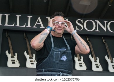 NAPA, CA - MAY 26, 2018: Graham Elliot, Tre Cool, And The Alive At BottleRock Napa Valley In Napa, CA 