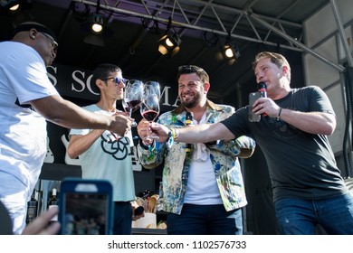 NAPA, CA - MAY 26, 2018: E-40, Adam Richman, And Mike D. At BottleRock Napa Valley In Napa, CA