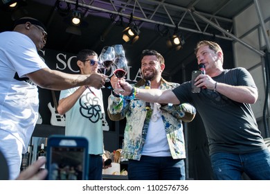 NAPA, CA - MAY 26, 2018: E-40, Adam Richman, And Mike D. At BottleRock Napa Valley In Napa, CA