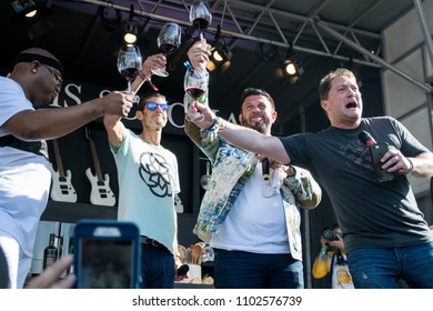 NAPA, CA - MAY 26, 2018: E-40, Adam Richman, And Mike D. At BottleRock Napa Valley In Napa, CA