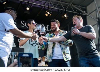 NAPA, CA - MAY 26, 2018: E-40, Adam Richman, And Mike D. At BottleRock Napa Valley In Napa, CA