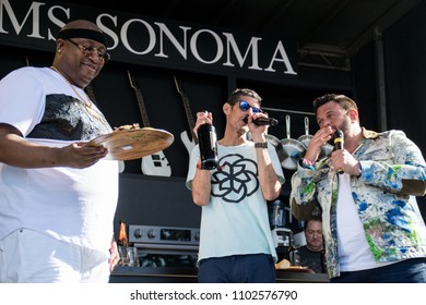 NAPA, CA - MAY 26, 2018: E-40, Adam Richman, And Mike D. At BottleRock Napa Valley In Napa, CA