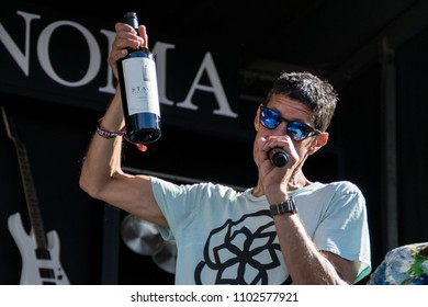 NAPA, CA - MAY 26, 2018: E-40, Adam Richman, And Mike D. At BottleRock Napa Valley In Napa, CA