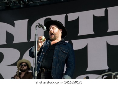 NAPA VALLEY, CA - MAY 25, 2019 : Nathaniel Rateliff & The Night Sweats In Concert At At BottleRock Napa Valley In Napa, CA