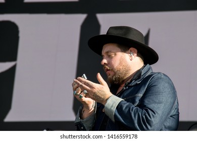 NAPA VALLEY, CA - MAY 25, 2019 : Nathaniel Rateliff & The Night Sweats In Concert At At BottleRock Napa Valley In Napa, CA