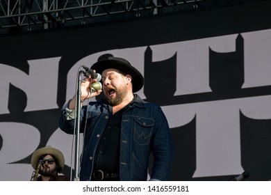 NAPA VALLEY, CA - MAY 25, 2019 : Nathaniel Rateliff & The Night Sweats In Concert At At BottleRock Napa Valley In Napa, CA