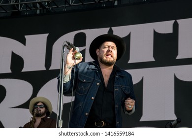 NAPA VALLEY, CA - MAY 25, 2019 : Nathaniel Rateliff & The Night Sweats In Concert At At BottleRock Napa Valley In Napa, CA