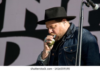 NAPA VALLEY, CA - MAY 25, 2019 : Nathaniel Rateliff & The Night Sweats In Concert At At BottleRock Napa Valley In Napa, CA