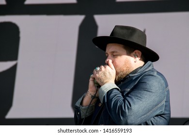 NAPA VALLEY, CA - MAY 25, 2019 : Nathaniel Rateliff & The Night Sweats In Concert At At BottleRock Napa Valley In Napa, CA