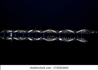 Napier Bridge And Its Reflection On Water