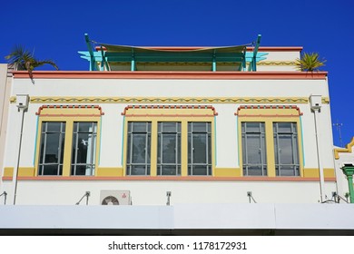 NAPIER, NEW ZEALAND -2 AUGUST 2018- Entirely Rebuilt After The Devastating 1931 Hawke's Bay Earthquake, Napier Is Considered The Art Deco Capital Of The World.