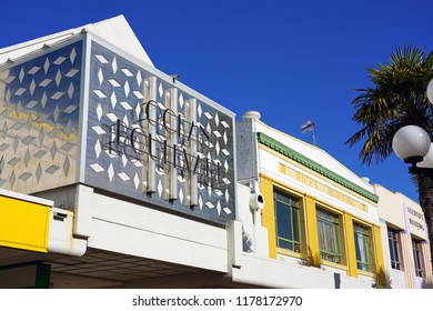 NAPIER, NEW ZEALAND -2 AUGUST 2018- Entirely Rebuilt After The Devastating 1931 Hawke's Bay Earthquake, Napier Is Considered The Art Deco Capital Of The World.