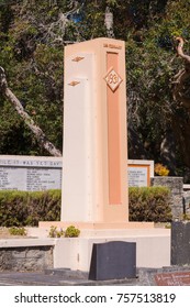 Napier New Zealand - March 7 2013: The Earthquake Memorial In Park Island Cemetery Commemorating The 258 People Who Died In The Hawkes Bay Earthquake Of February 3rd 1931 