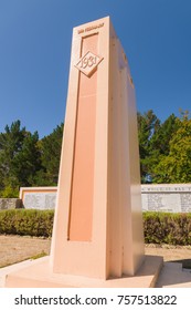 Napier New Zealand - March 7 2013: The Napier Earthquake Memorial In Park Island Cemetery Commemorating The 258 People Who Perished In The Hawkes Bay Earthquake Of February 3rd 1931