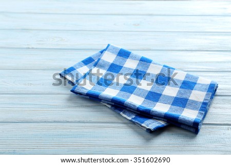 Similar – Tablecloth on wooden background