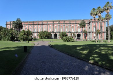 Naples, Campania, Italy - June 3, 2021: Eighteenth-century Royal Palace Seat Of The National Museum Of Capodimonte