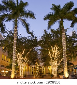 Naples City At Christmas Time, Florida, USA