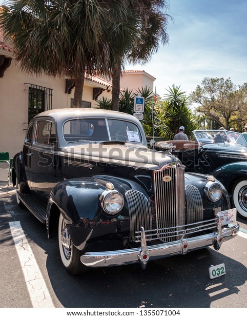 Naples, Florida, USA – March 23,2019:\
1941 Packard 110 Club Coupe at the 32nd Annual Naples Depot Classic\
Car Show in Naples, Florida. Editorial\
only.