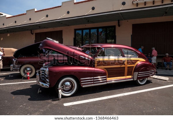 Naples, Florida, USA – March 23,2019: Woody 1948\
Chevrolet at the 32nd Annual Naples Depot Classic Car Show in\
Naples, Florida. Editorial\
only.
