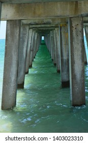 Naples, FL/USA - May 20 2019: Under The Naples Pier 