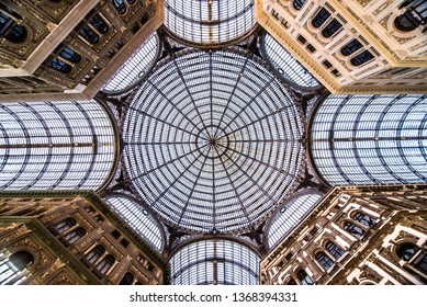 Naples, Italy - 24.01.2019: Naples Streets During Winter Time