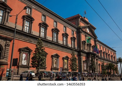 NAPLES, ITALY - APRIL, 2018: The National Archaeological Museum Of Naples