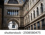 Naples, Italy: The grand glass dome and intricate design of Galleria Umberto I in Naples, Italy, reflect the city