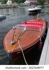 Naples, Maine, USA, August 14, 2021, Classic Boat