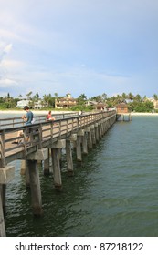 Naples Pier On Beach Golf Of Mexico, Florida