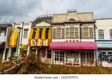 Nara Dreamland, Japan Nov 12 2014 Image Of The Abandoned Theme Park Of Nara Dreamland