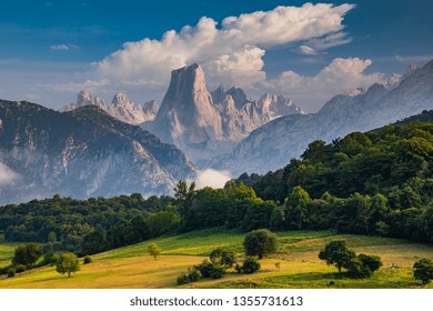 Naranjo de Bulnes (known as Picu Urriellu) in Asturias, Spain. - Shutterstock ID 1355731613
