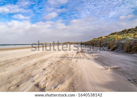 Narin Strand is a beautiful large beach in County Donegal Ireland. Stok fotoğraf © 