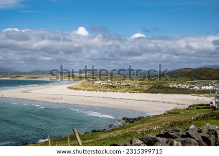 Narin Strand seen from the viewpoint in Portnoo, County Donegal - Ireland Stok fotoğraf © 