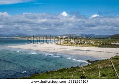 Narin Strand seen from the viewpoint in Portnoo, County Donegal - Ireland Stok fotoğraf © 