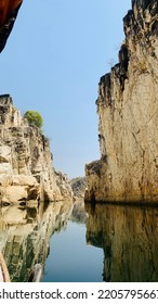 Narmada River Between Mountains Jabalpur Madhya Pradesh