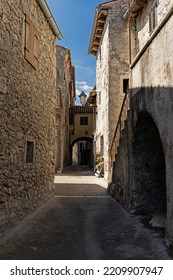 Narrow Alley In Pican In Croatia