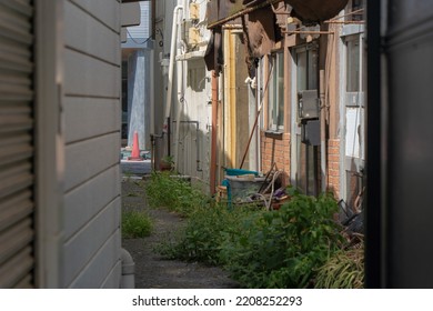 Narrow Alley In A Residential Area