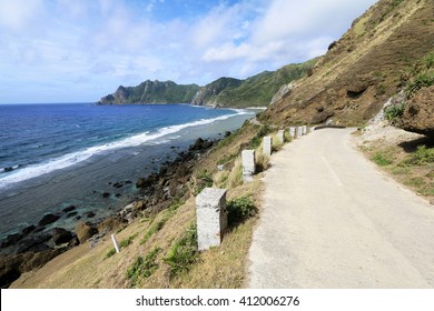 Narrow Cliffside Road On Sabtang Island, Philippines 