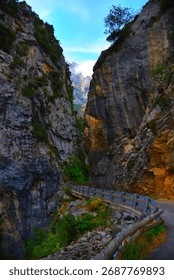 Narrow Path Between High Cliffs