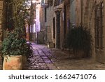 narrow stone street in old town of Jaffa, Tel Aviv