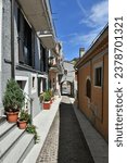 A narrow street in Castelgrande, a rural village in the province of Potenza in Basilicata, Italy.	